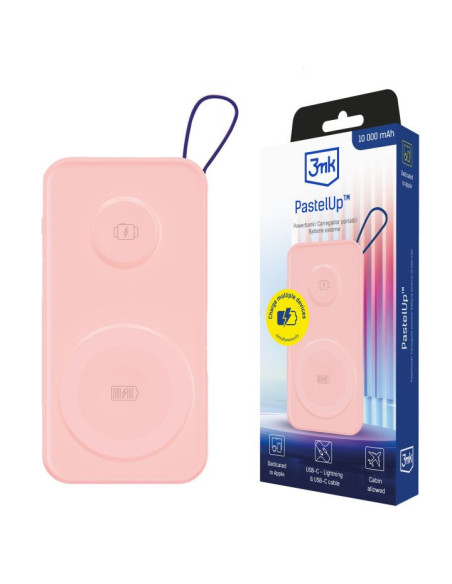 3Mk PowerBank PastelUp 10000mAh 22.5W Rosa