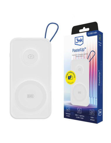 3Mk PowerBank PastelUp 10000mAh 22.5W Branco