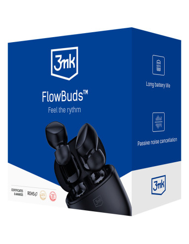 Auricular Bluetooth 3MK FlowBuds Preto