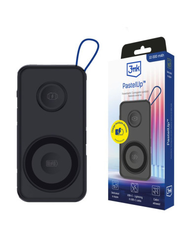 3Mk PowerBank PastelUp 10000mAh 22.5W Preto